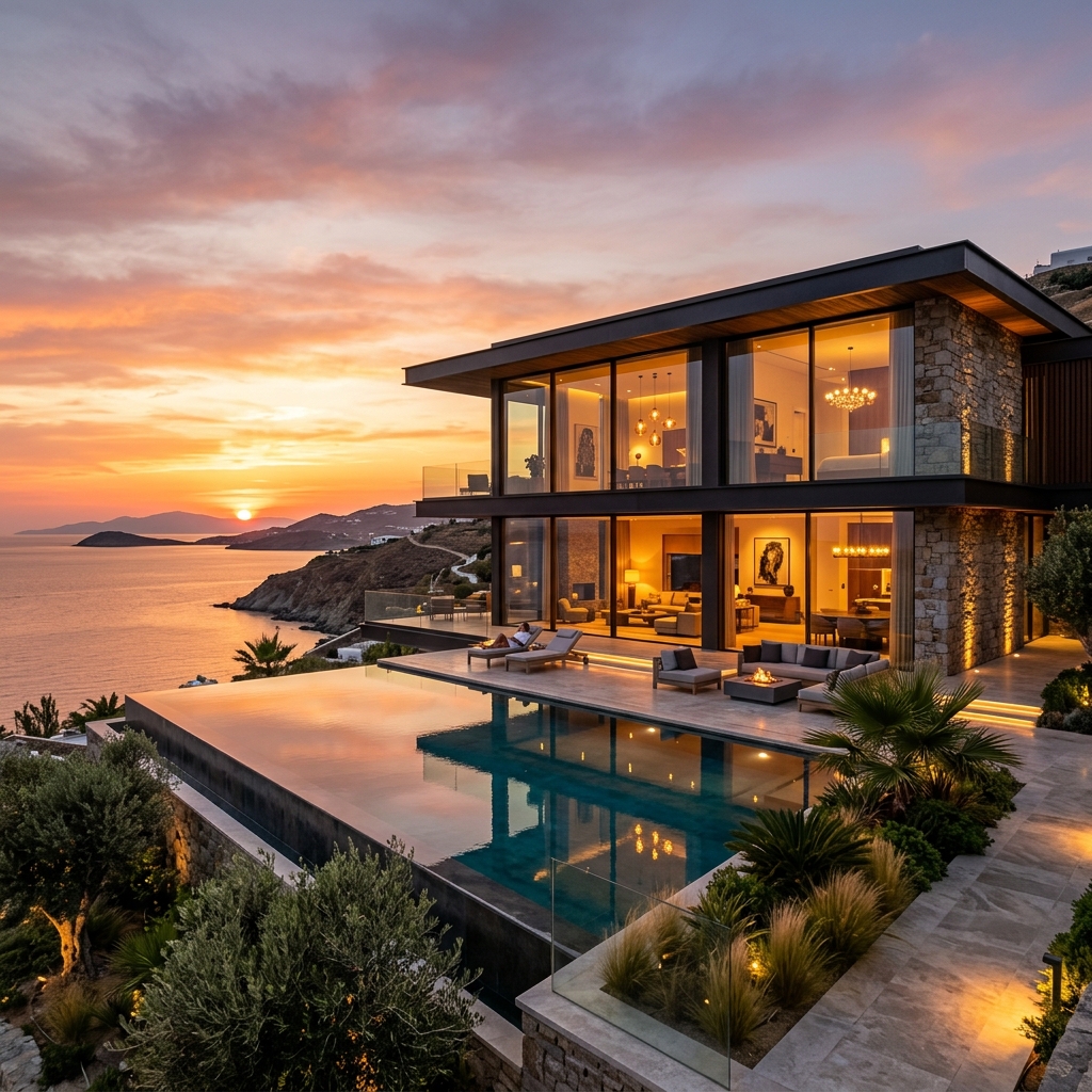 Luxury modern villa exterior