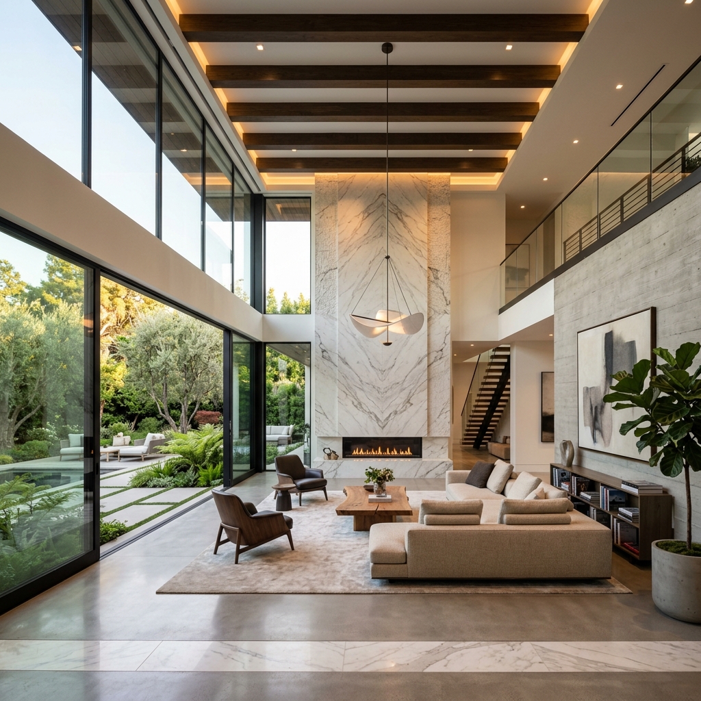 Luxury modern villa interior